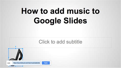 can i add music to a google slideshow